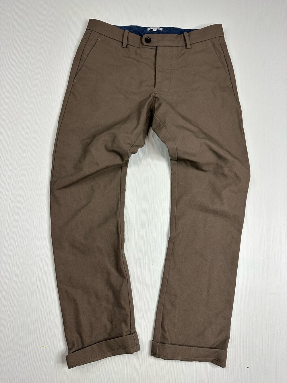 Gustin Men's heavyweight Brown Chino Pants - Classic Slim Fit